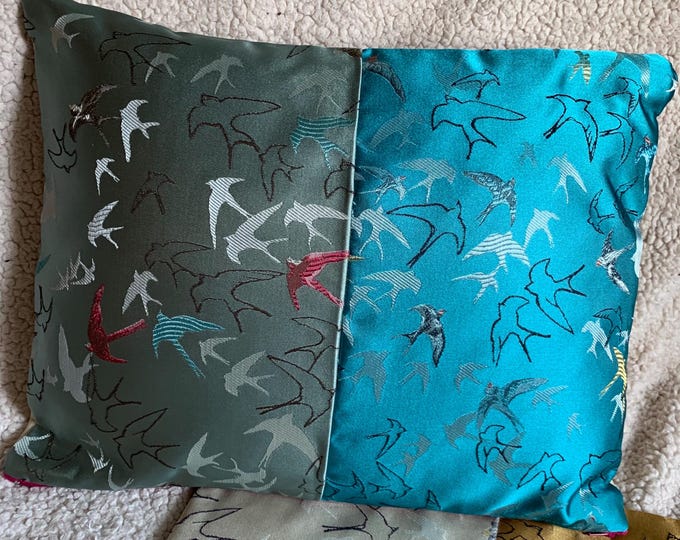 Leather & Fabric Scatter Cushions - Reversible - Various Designs