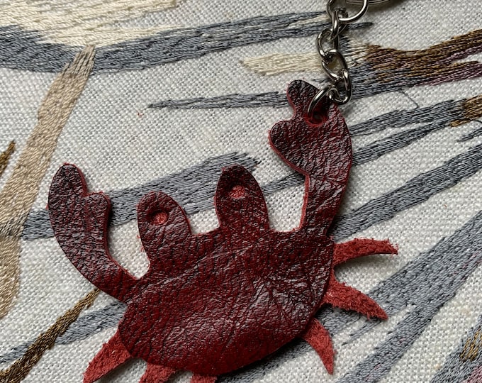 Crab Keyring / Bag Charm, Personalisation Feature