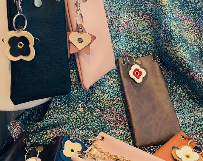 Slim Leather Crossbody Bags - Various Colours