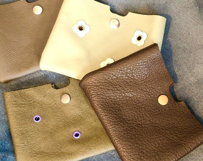 Leather Pouch, Leather Stud Popper Pouch, Popper Stud Pouch, Popper Stud Purse,