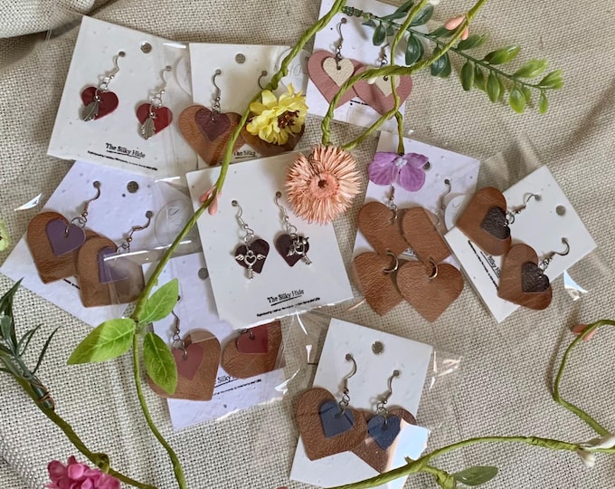 Heart Earrings - 2 Heart Design
