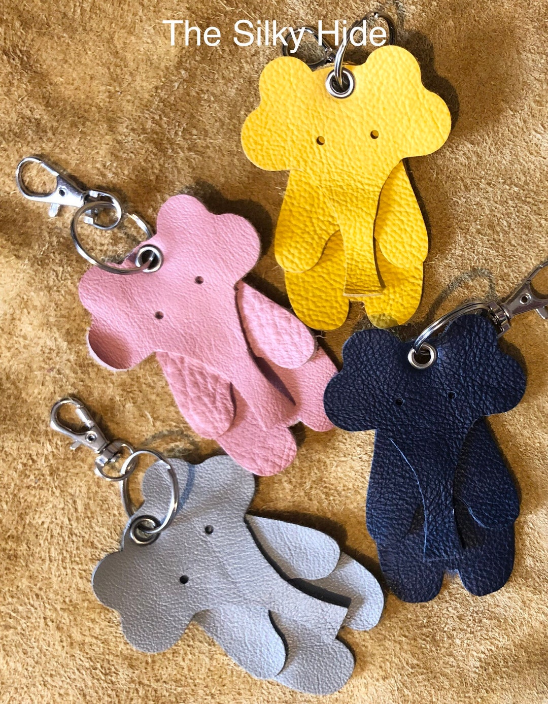 Elephant Keyring Elephant Keychain Elephant Key Fob Leather Etsy