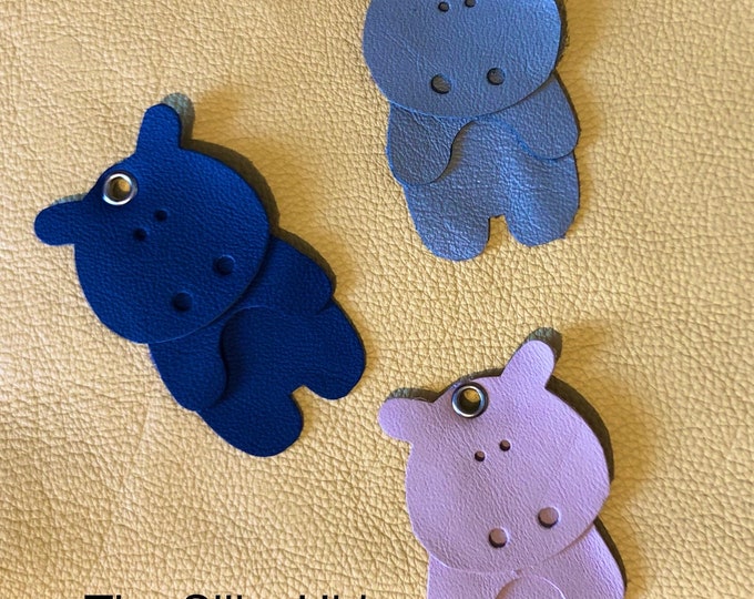 Hippo Keyring / Bag Charm, Personalisation Feature