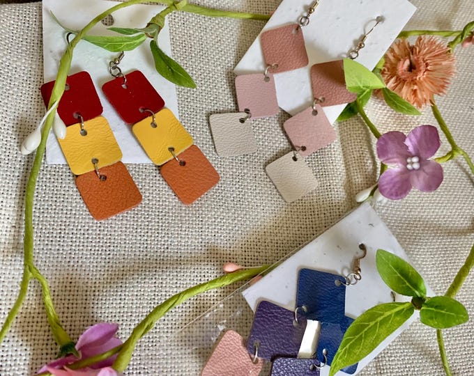 Square / Diamond Shape Earrings - Various Designs