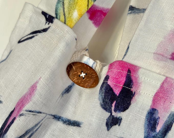 Leather & Fabric Tote Bag - Various Designs / Sizes