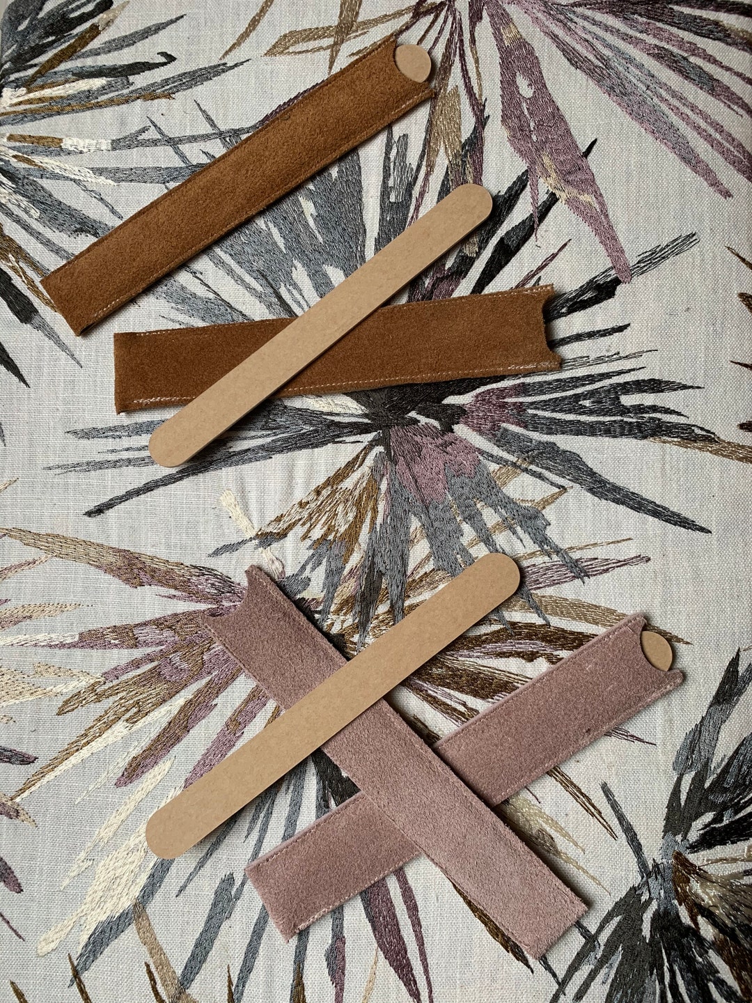 Nail File Holder, Emeryboard Holder, Suede Nail File Holder, Suede