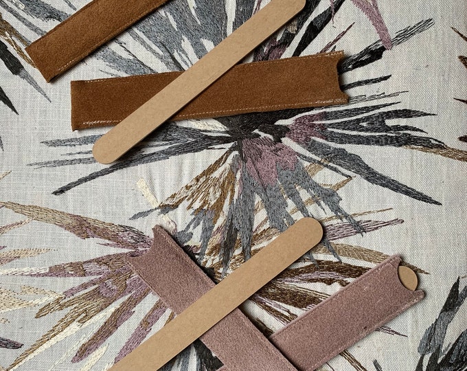 Nail File Holder, Emery-board Holder, Suede Nail File Holder, Suede Nail File Sleeve, Bamboo Nail File, Bamboo Emery-board, Nail File