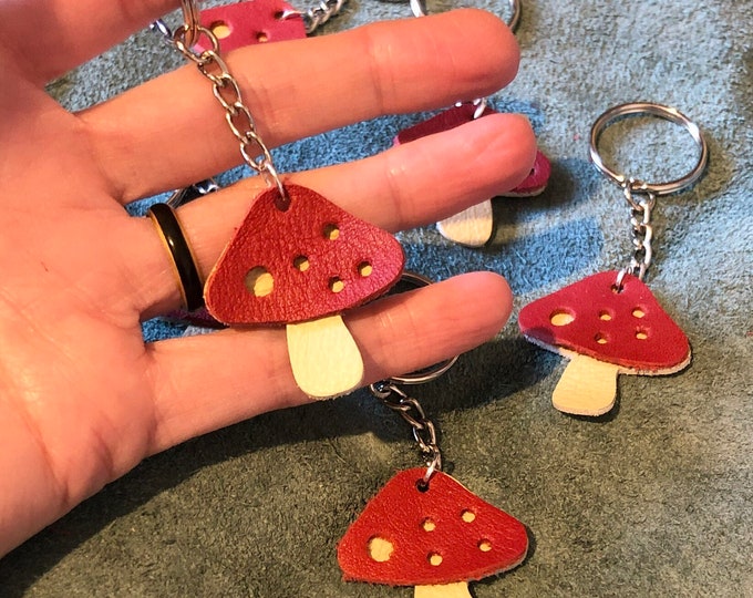 Toadstool Keyring, Bag Charm, Accessory, Personalisation Feature