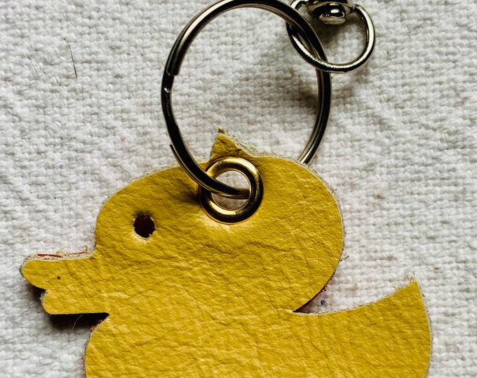 Duck Keyrings, Duck Bag Charm, Duck Bag Accessory, Leather Duck, Duck Keychain, Duck Key-Fob, Duck Gift