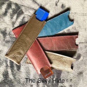 Porta pettine, Custodia per pettine, Porta pettine in pelle, Custodia per pettine in pelle, Porta pettine in pelle scamosciata, Custodia per pettine in pelle scamosciata, Pettine in bambù, Personalizza