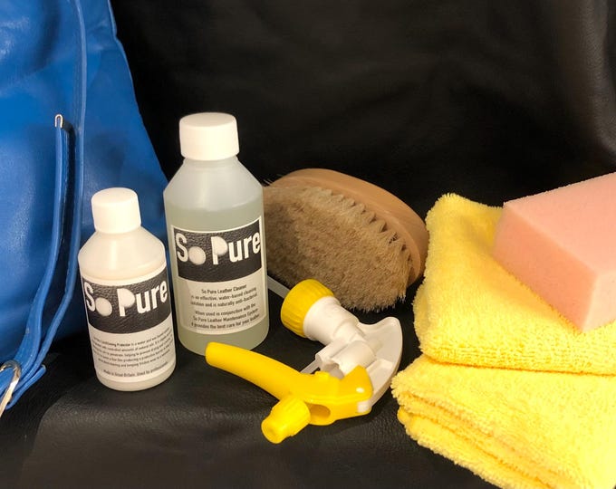 So Pure Leather Care Kit, Cleaner & Conditioner, Ideal for Handbags