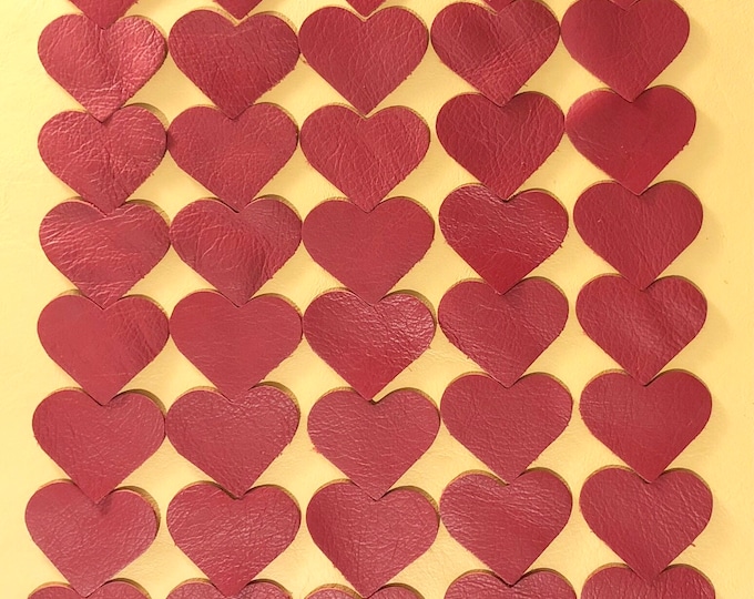Leather Hearts, Leather Cut Outs, Leather Embellishments, Leather Hearts, Valentines, Hearts - medium or large available