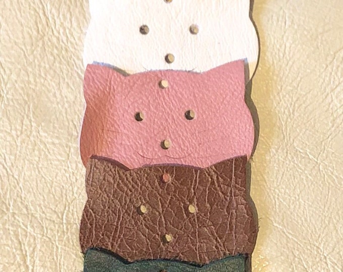 Leather Cat Head Shapes, Cats for Crafting