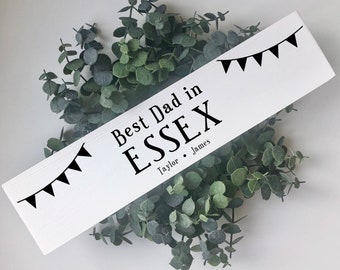 Personalised Best Dad, Daddy, Grandad Wooden Sign(Father's Day Sign, Gift, Shed Sign, Home Sign, Personalised Sign, Wooden Plaque, Man Cave)