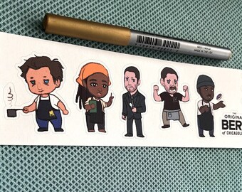 The Bear TV Show Chibi Sticker Sheet: Planner Stickers