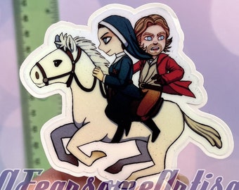 Vinyl Sticker- Simone and Wiley on the run - Mrs. Davis inspired