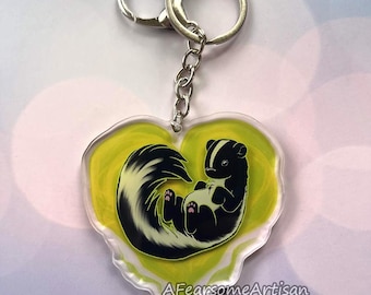 Forbidden Cat - Striped Skunk Original Double Sided Keychain