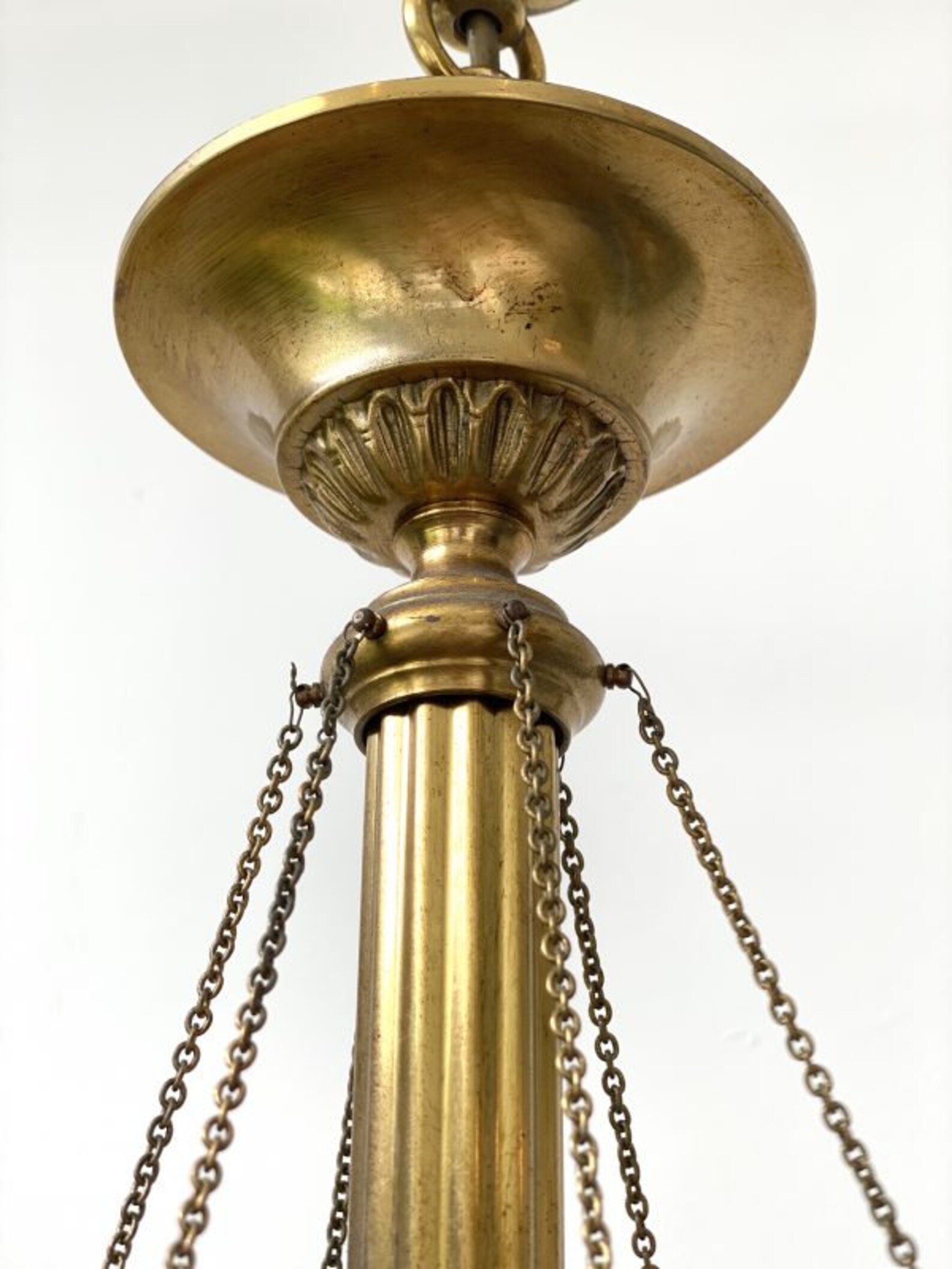 Simple 6arm Brass Chain Chandelier Original Vintage 1960s Etsy