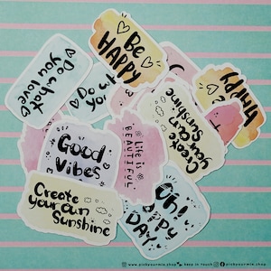 Motivational Quotes (stickers) - Set of 15
