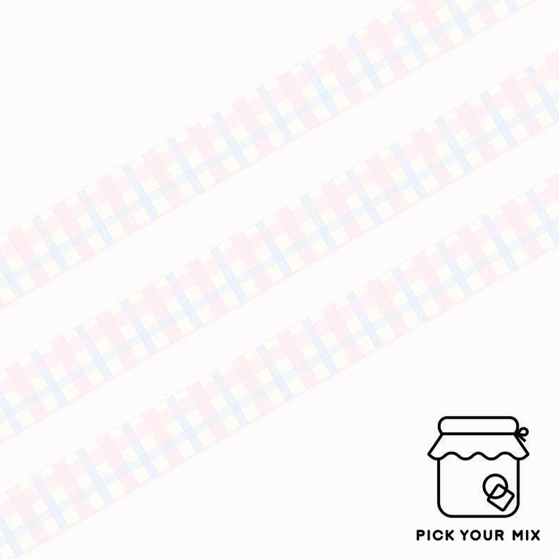 PICK YOUR MIX Sweet Check Pattern washi tape image 1