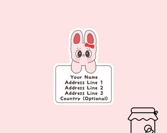 Pinky Bunny (stickers) - Set of 5, 12 or 30