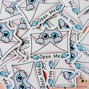 Happy Mail Cat | Open Me (stickers) - Set of 15