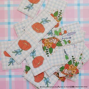 The Secret World Flowers faux stamps - Set of 15