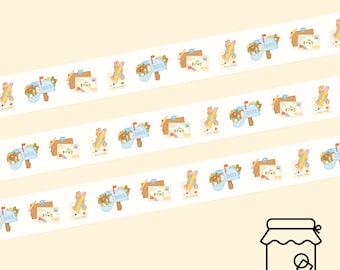 Bunny Snail Mail Washi Tape