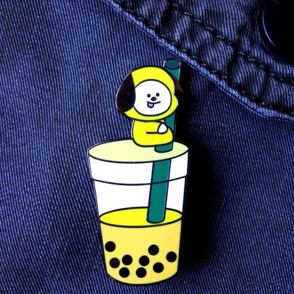Chimmy BTS enamel pin, BT21 pins, Bubble tea enamel pin, Chimmy BT21, BTS pins, Jimin, bts hard enamel pin, BT21 enamel pin, kpop