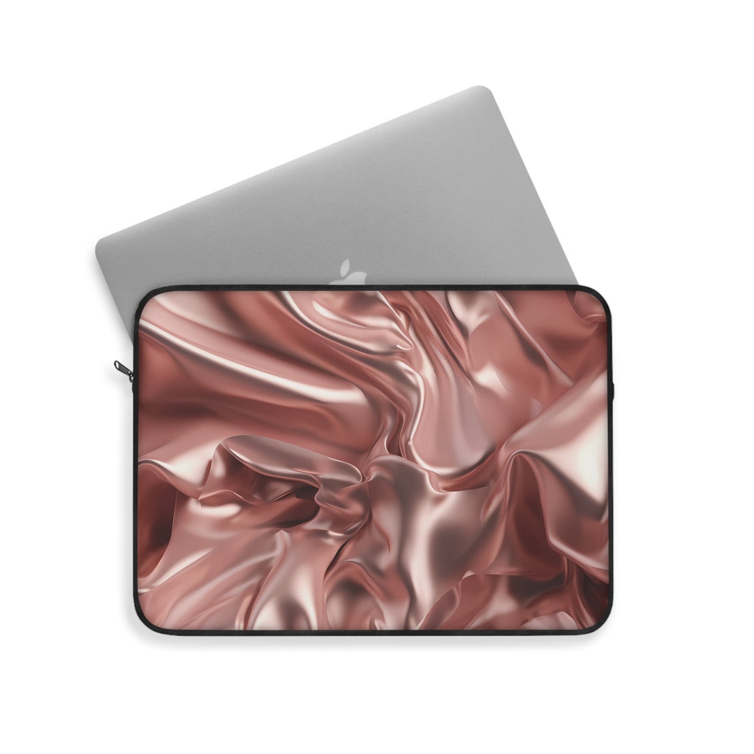 Rose Gold Laptop Sleeve, Abstract Art, Laptop Cover, Art Student Gift
