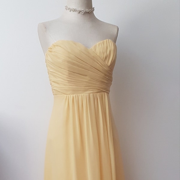 Bridal Gown, Chiffon Bridesmaid / Prom  Long Formal Dress,  Size  4/6