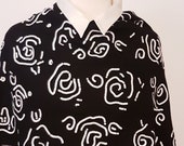 Soft Light Weight Marino Wool Wrap, Black Shawl With White Sequins, A Lovely Vintage Find 23 quot By 72 quot Long
