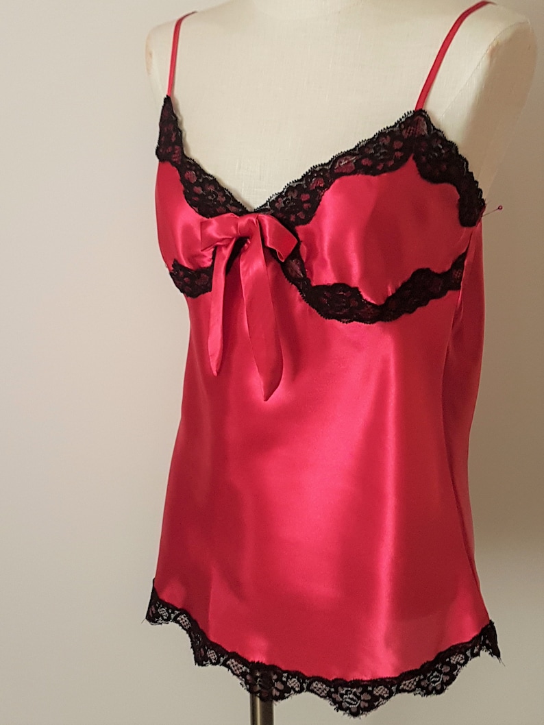 PVC×Satin Camisole By 6-D