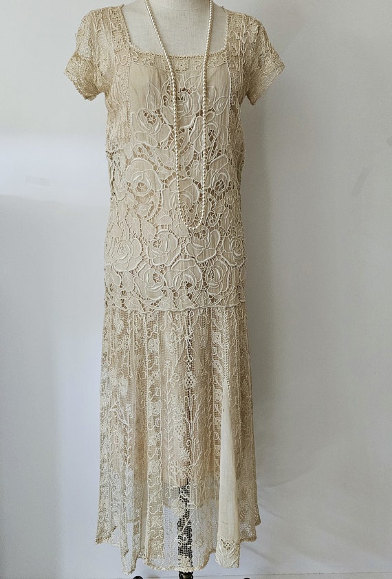 Vintage Lace Dress,  1920'S, 1930's  Rare Antique 
