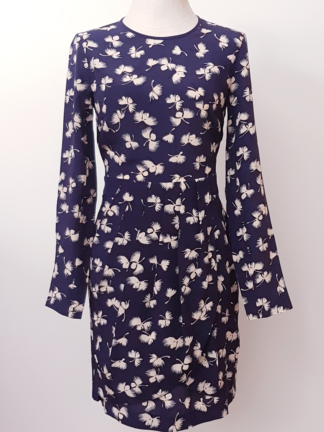 Women's Silk Dress, Elegant Long Sleeve Sheath, Club Monaco, Size 6 - Etsy