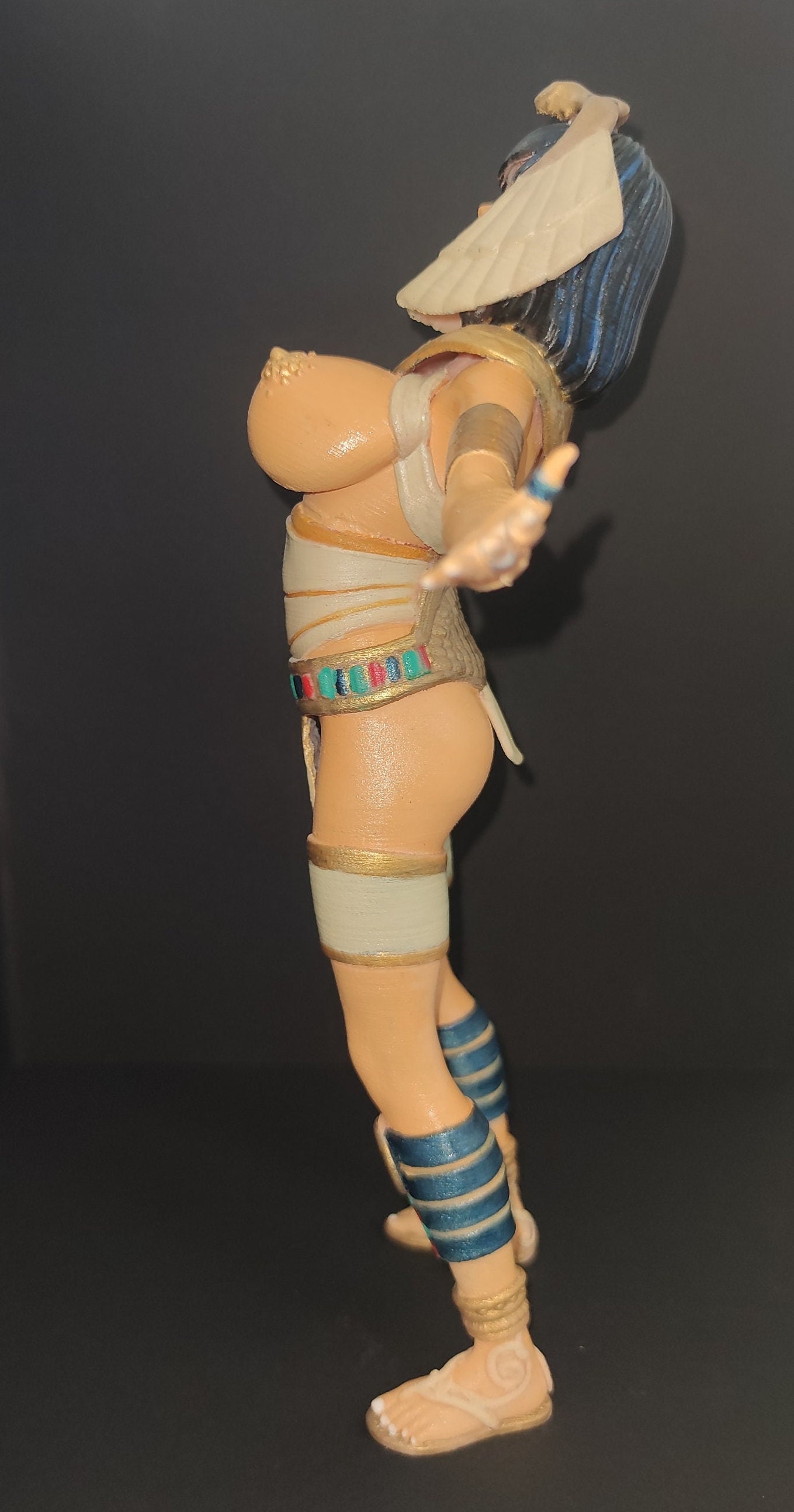 3D Printed Figure Art Sexy Cleopatra Egypt Girl Painted PLA 30cm  1 Feet  Aprox - Etsy