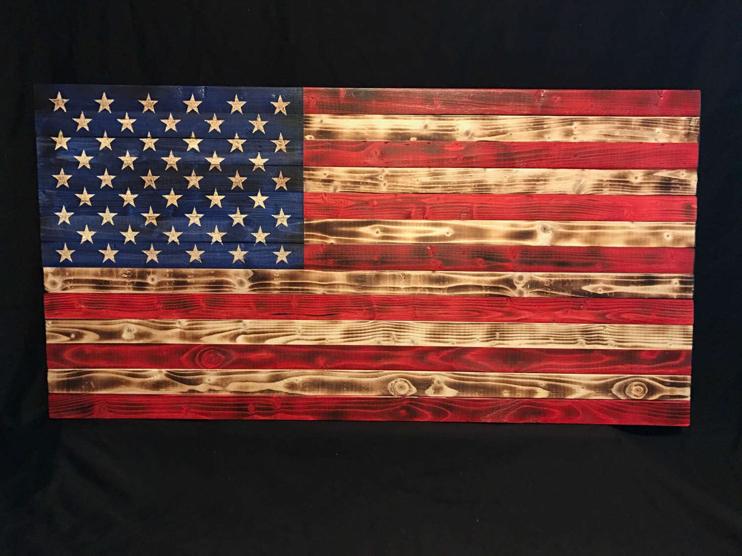 38x19 Wooden American Flag Customizable flag Etsy