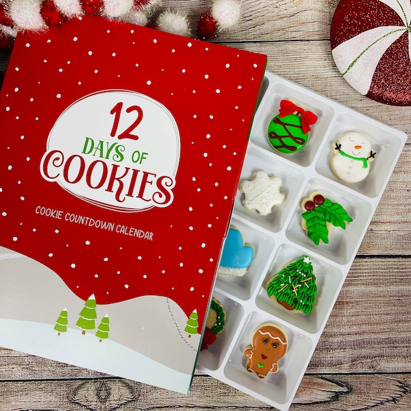 Cookie Advent Calendar Box Etsy
