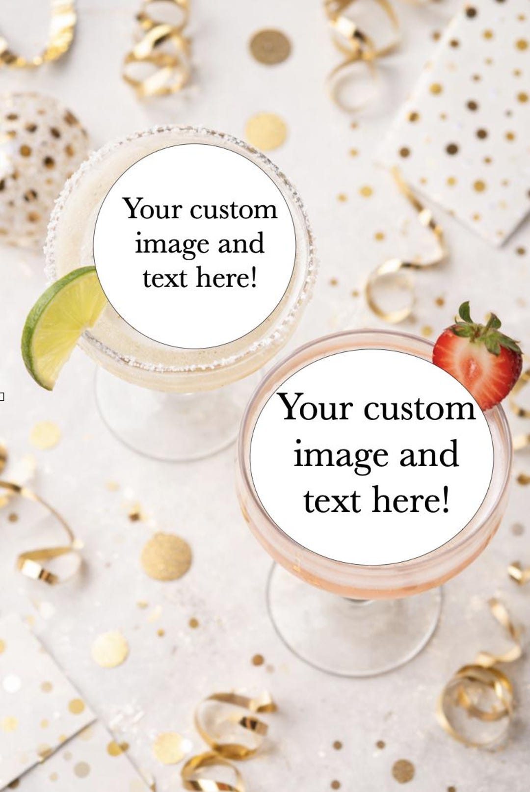 Custom Edible Drink Toppers | Personalized Photo Text Garnish (set of ...