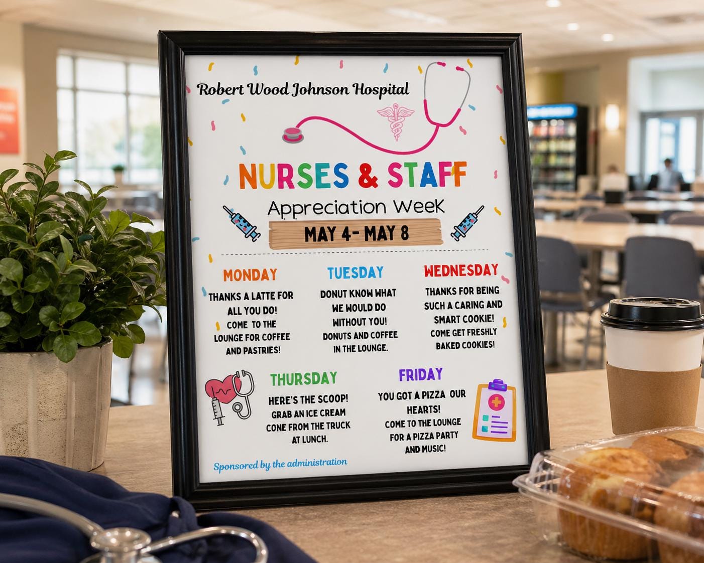 Nurses Week Appreciation Sign Template | Editable Staff Appreciation ...