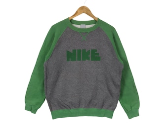 Selten!!! Vintage y2k NIKE SWOOSH SPORTSWEAR zweifarbiges Rundhals-Sweatshirt große Größe