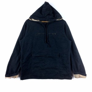 Rare!!! Vintage POLO JEANS CO By Ralph Lauren Single Kangaroo Pocket Jacket Black Colour Medium Size