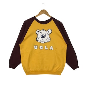 Vintage University!!! Vintage UNIVERSITY Of CALIFORNIA LOS Angeles Ucla Bruins Bear Crewneck Sweatshirt Made in Usa Large Size