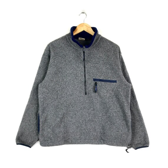 Ll bean top grey fleece pullover