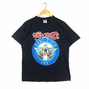 Fanclub 1993!!! Jahrgang amerikanischen Hard Rock Band 1993 AEROSMITH AERO FORCE one Fan Club Crewneck T-Shirt mittlerer Größe