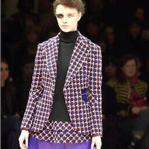 Runway Kollektion!!! Mit Rei Kawakubo AD2001 Junya Watanabe COMME DES GARCONS Wolle Peacoat Jacke Mittlerer Größe