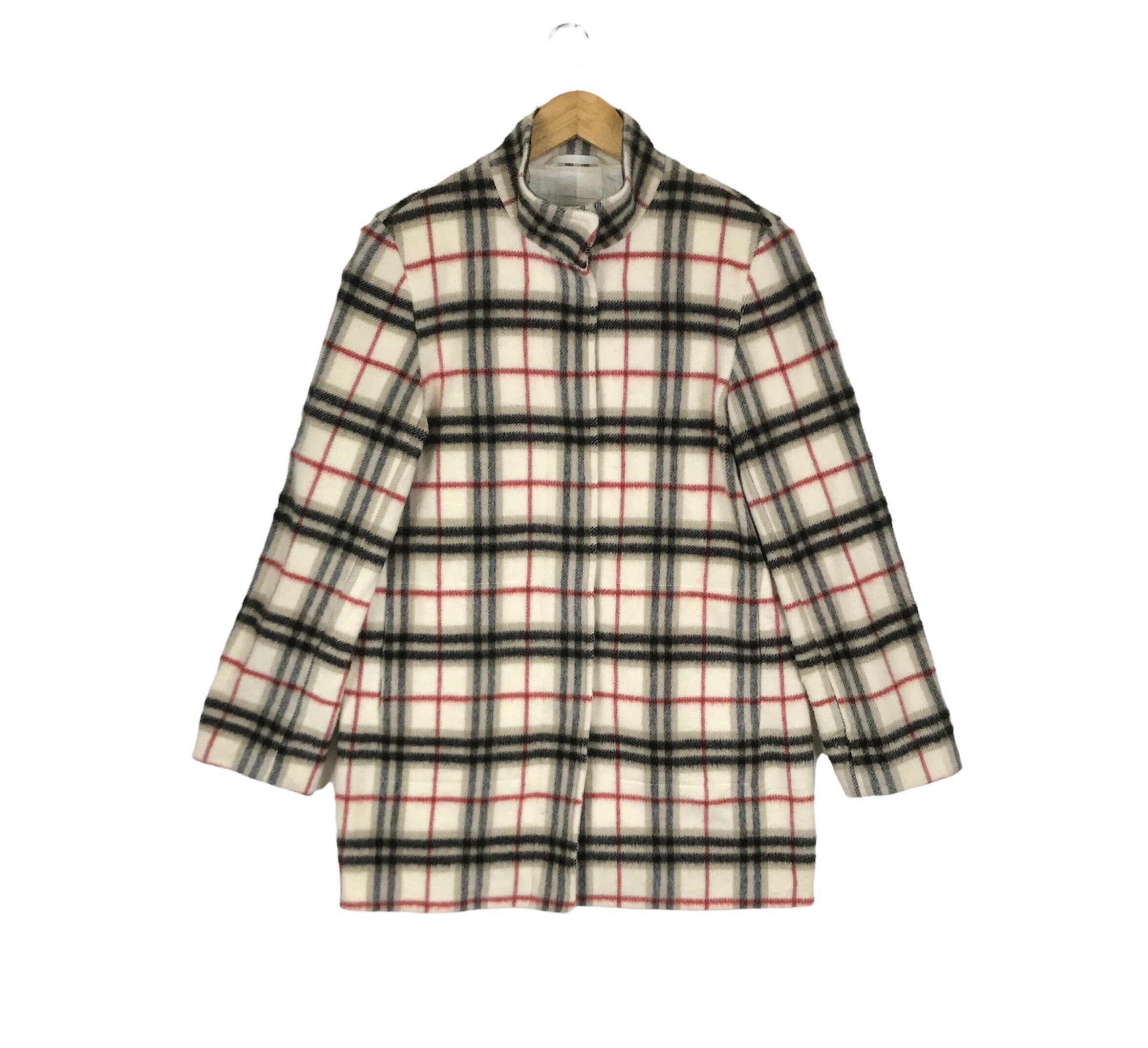 Vintage Burberry Overcoat Winter Jacket Beige Nova Check