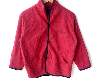 Rare!!! Vintage Italian Designer GIANNI VALENTINO FULL Button Pyjamas Red Colour 150 Size Fit To Medium