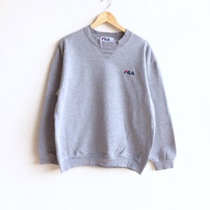 Biella Italia! Vintage FILA ITALIA EMBROIDERY small logo sweatshirt gray colour medium size