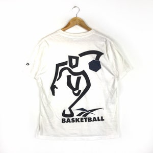 Rare!!! Vintage REEBOK BASKETBALL CLASSIC Sportswear Made In Usa T-Shirt White Colour Medium Size